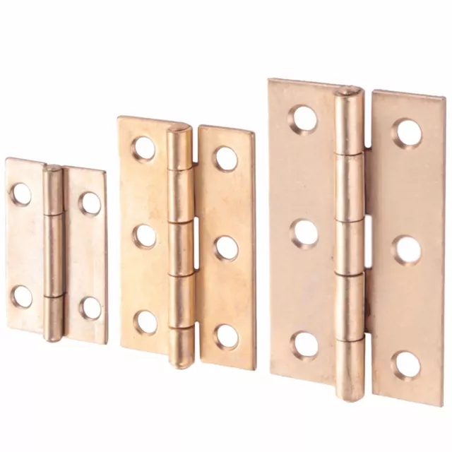 CHOOSE SMALL-LARGE Brass Butt Hinges Small Cupboard/Cabinet Door Fixing Tool