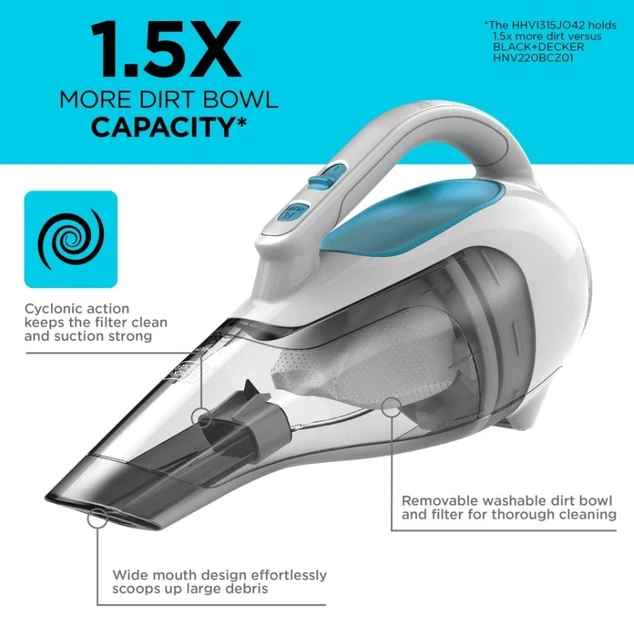BLACK & DECKER Dustbuster 10.8V Brushed LithiumIon Cordless Hand
