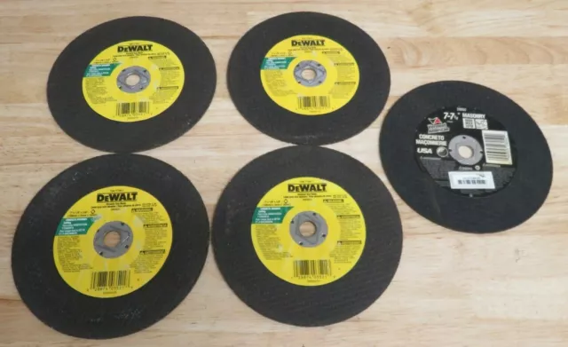Lote de 4 hojas de sierra DeWalt DW3521 7"" x 1/8"" x 5/8"" hoja de sierra abrasiva + Vermont
