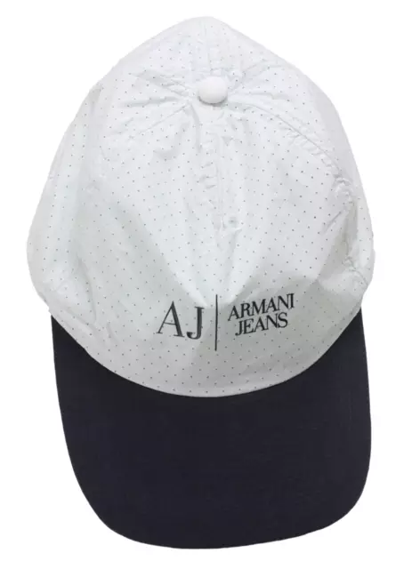 ARMANI JEANS Sombrero Para Hombre TALLA ÚNICA Béisbol Malla Forrado Estampado Blanco