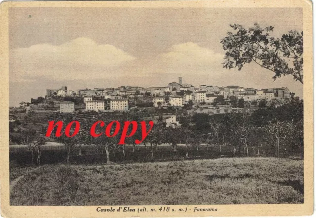 Siena CASOLE D'ELSA - Panorama -cartolina NON COMUNE viaggiata anni cinquanta