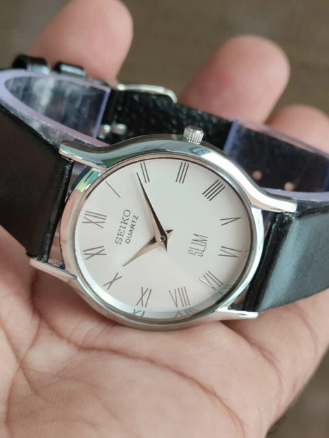 Orologio Da Polso Da Uomo Vintage Seiko Quarz Super Slim Giappone Made In...