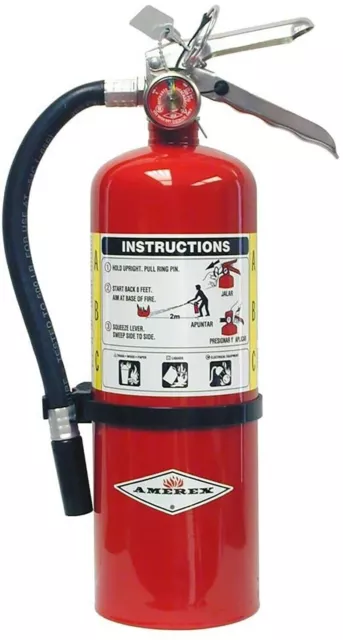 Amerex B402, 5lb ABC Dry Chemical Class A B C Fire Extinguisher