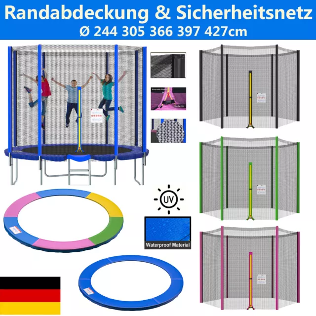 Trampolin Ersatzteile Netz Sicherheitsnetz Randabdeckung für Ø 244 305 366 427cm