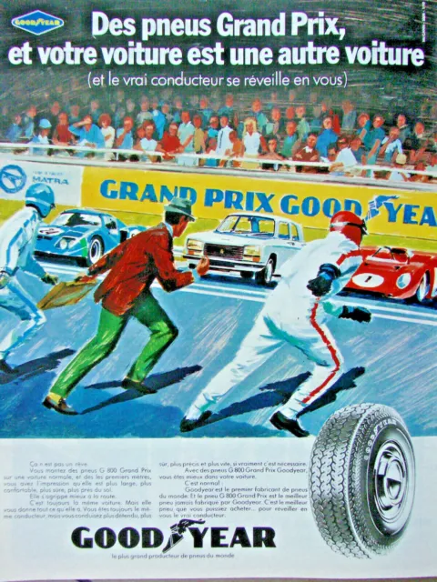 1970 Good Year Press Advertisement Tires G800 Grand Price Goodyear Racing Car