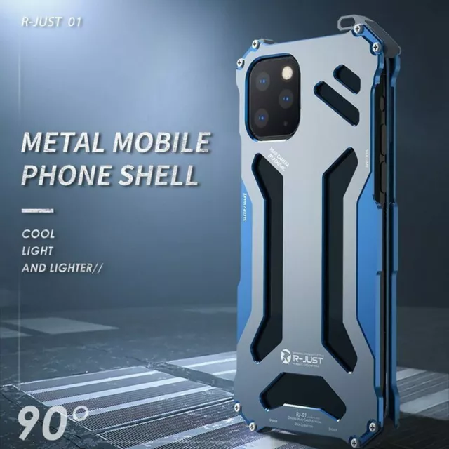 R-Just Heavy Duty Aluminum Metal Armor Case Shockproof For iPhone 13 11 12 X