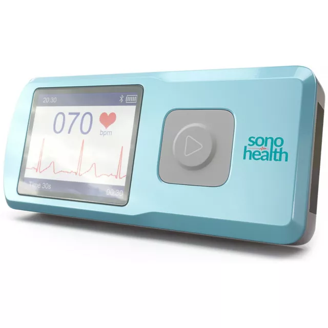 New EKGraph Portable ECG Heart Rate Monitor by SonoHealth.org - Bluetooth Vitals