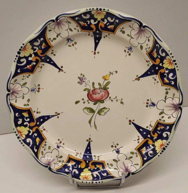 -Assiette Decorative Ceramique Majolique D'angouleme Piece Unique Collection   D