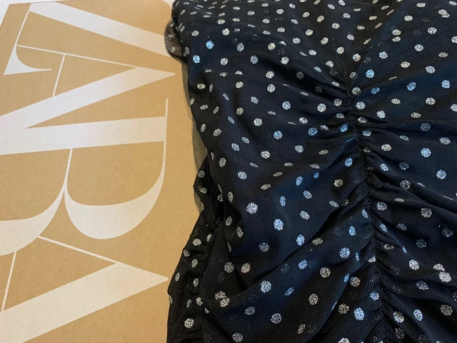 ZARA BLACK DOTTED Mesh Tulle Dress Party Dress Polka Dot Small S Bnwt  17.21 - PicClick UK