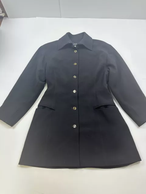 VINTAGE CLAUDE MONTANA GRAY FITTED WAIST  JACKET Sz 42/8 MADE IN ITALY