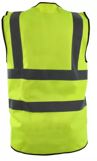 Hi Vis Vest High Visibility Orange Yellow Waistcoat Safety Security EN ISO 20471 3