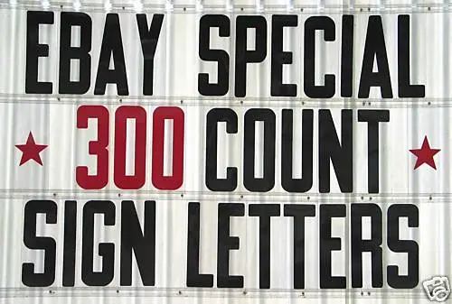 8" ON 9" plastic SIGN LETTERS & NUMBERS 300 pc Set