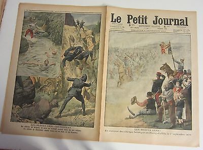 PETIT JOURNAL N°1033 commémoration 1870 chasseurs alpins sauvés 2 1910 