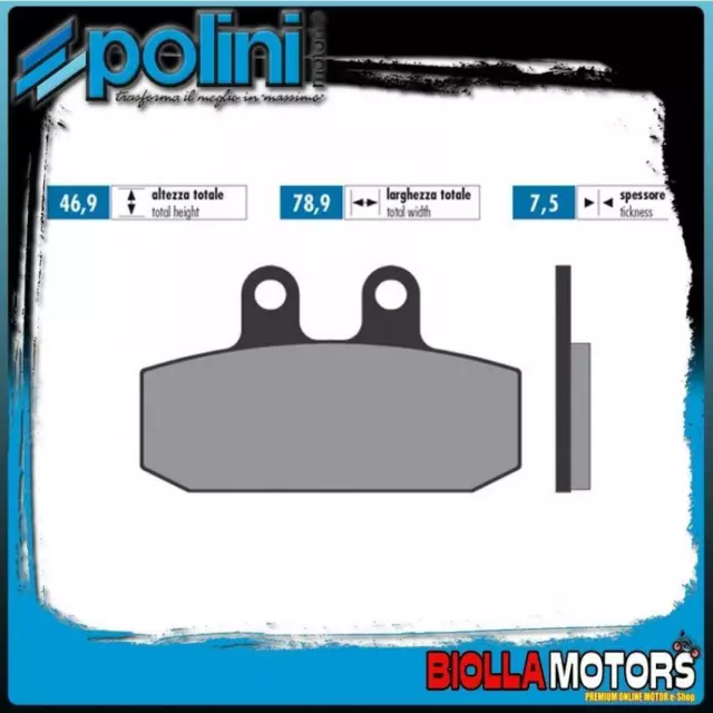 174.2026 PASTIGLIE FRENO POLINI POSTERIORE MOTO GUZZI V7 II Stornello 750CC 2016