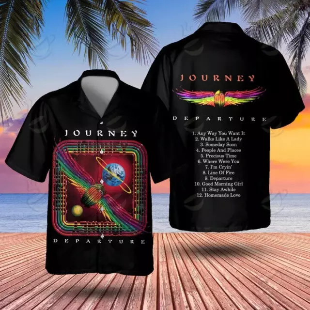 American Rock Band Journey Departure Hawaiian Shirt, Music Lovers, S-5XL US Size