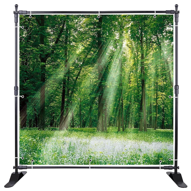 InstaHibit 8x8'' Banner Stand Adjustable Backdrop Commercial Trade Show Display