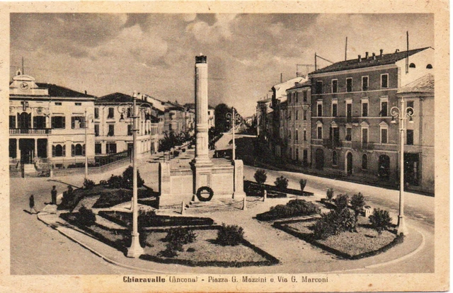 CHIARAVALLE - ANCONA - Piazza G. Mazzini-e Via Marconi- 1943