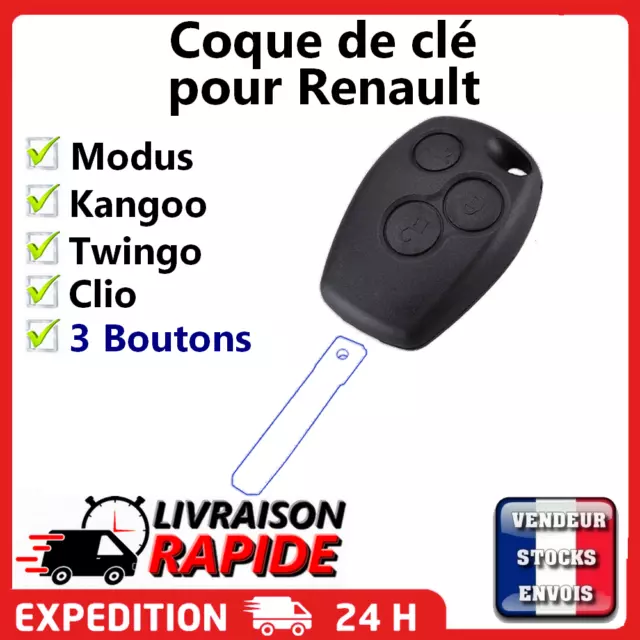 REN301 - Clé RENAULT, 3 boutons