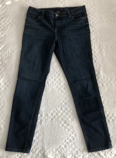 Simply Vera Vera Wang Denim Skinny Mid Rise Womens Petite Stretch Blue Jeans 10P