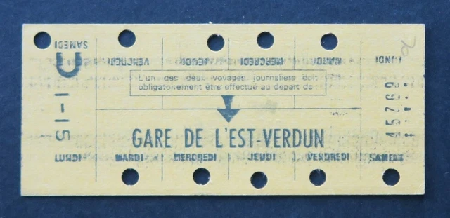 ANCIENNE CARTE HEBDOMADAIRE Métro station MONTPARNASSE Paris Railway