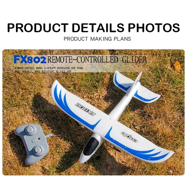 FX802 Vitesse élevée Télécommande Avion RC Planeur Jouet d'avion Mousse EPP 10