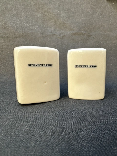 Ensemble Poivre Sel Porcelaine Geneviève Lethu