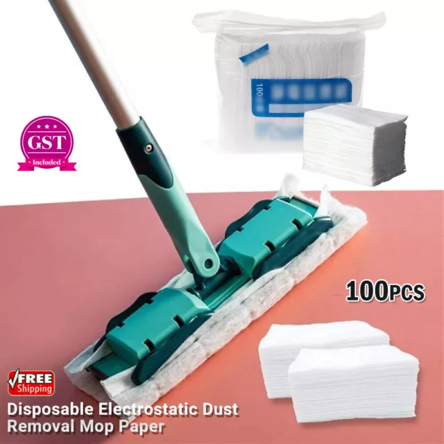 100pcs Disposable Electrostatic Dust Removal Mop Paper Home Cleaning Cloth Handy