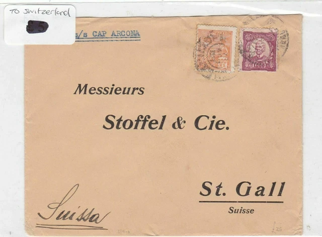 Brazil to switzerland stamp cover Ref 9070