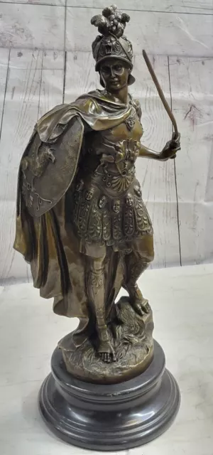 29" Tall 60 LBS Roman Spartan Warrior Handcrafted Museum Quality Show Bronze NR