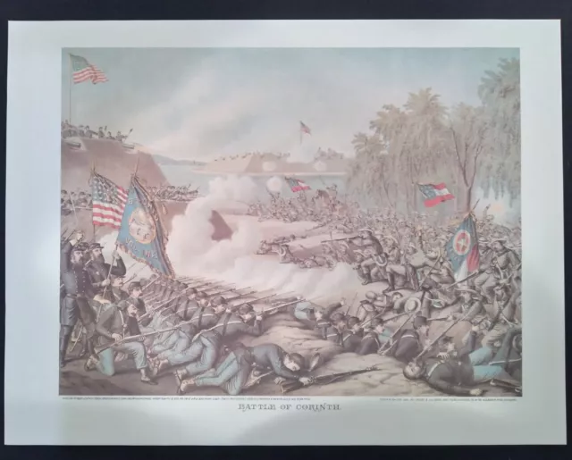 1979 Kurz and Allison Civil War Print - Battle of Corinth