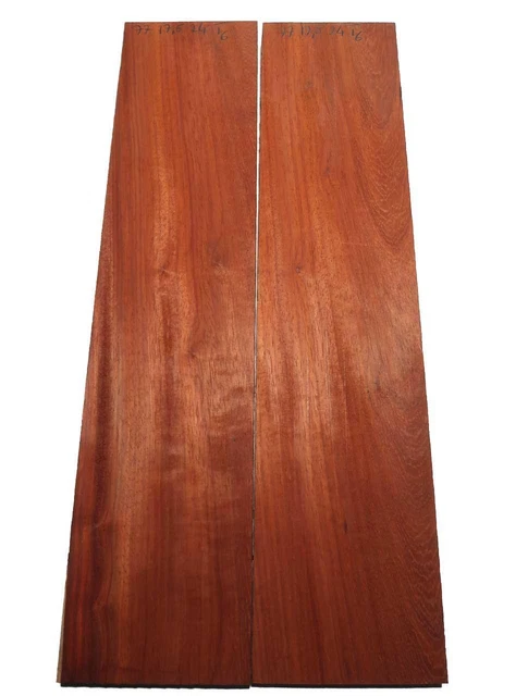 2x Padouk Bois Brett Paduk 77x17, 5cm x 24mm T6