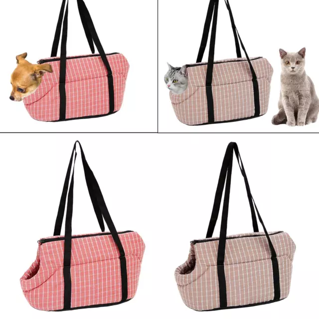 Bolso de mano para gato con gancho de lino bolsa de transporte portátil para mascotas