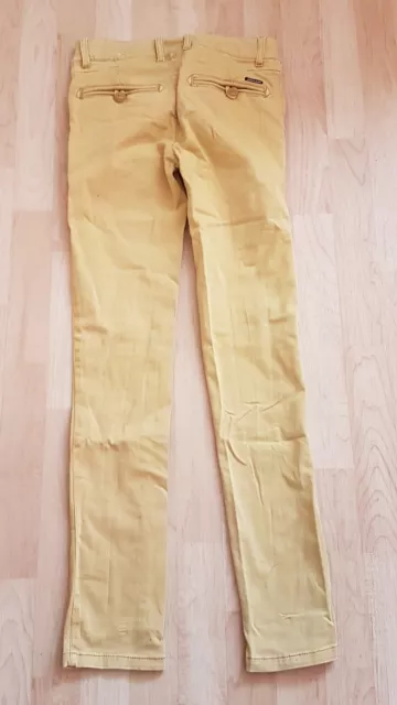 Pantaloni Lunghi Garcia Slim Fit Giovane 158 Giallo Senape Borse 98% Cotone 2