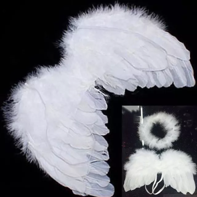 Selling Sales Prop Party Wings Angel White Baby For Feather Decoration Kids 2