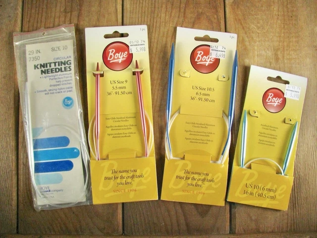 Set De 9 Aiguilles à Tricoter Circulaires ZITFRI - 80 Cm, Acier Inoxydable (2,5 à 10 Mm) - Pour Chaussettes, Bonnets, Écharpes - 10