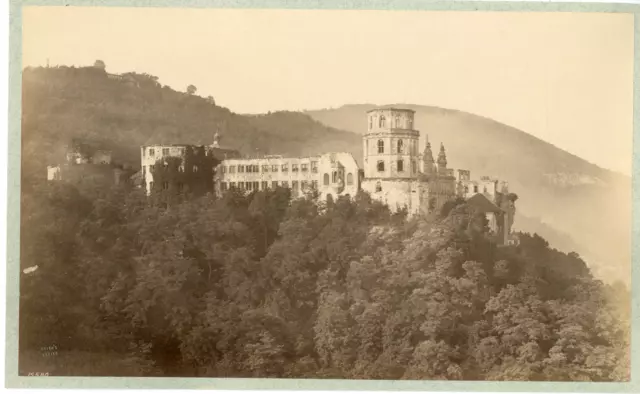 Frith&#039;s. Allemagne, Heidelberg, le vieux château Vintage albumen print