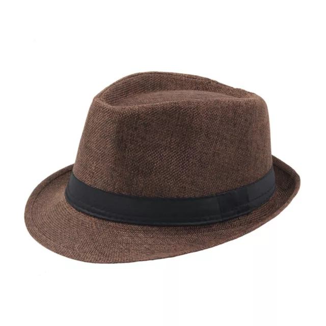 Fedora Hut Stilvolle Leichte Einfache Stil Trilby Cap Einfarbig