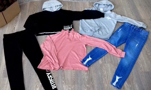 Girl's Tops / Jeans / Leggings Bundle (10/12 Years) Boden, River Island, Hype +)