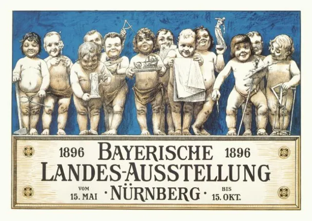 Bayerische Landesausstellung Nürnberg Plakat von 1896 Plakate 001
