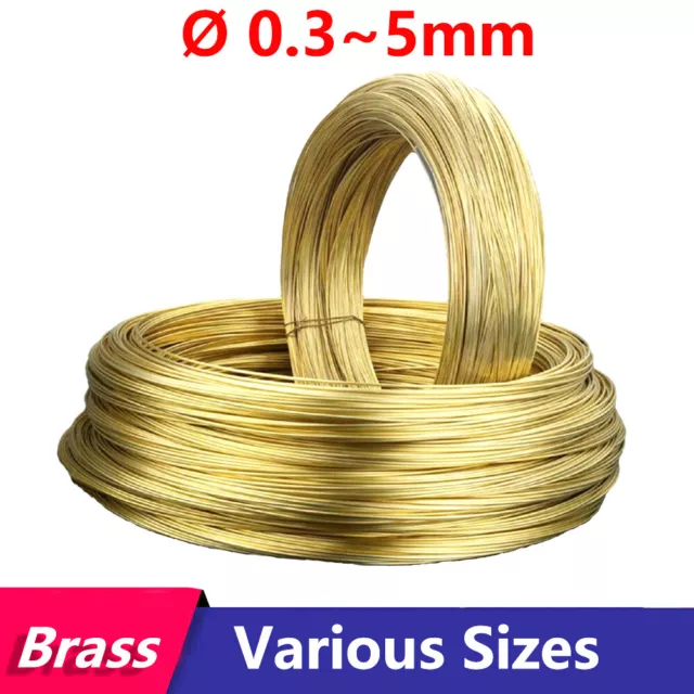 H62 Soft Brass Wire Bare for Craft Jewellery Sculpture Models Armature Floristry