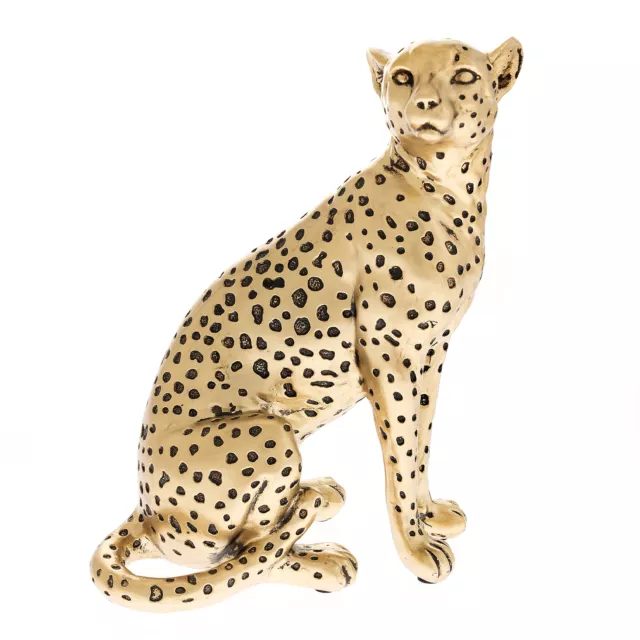 Glold Gepard Katze Figur Ornament Statue 23cm