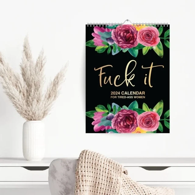 NEW YEAR'S GIFTS 2024 Calendar For TiredAss Women Paper Hanging