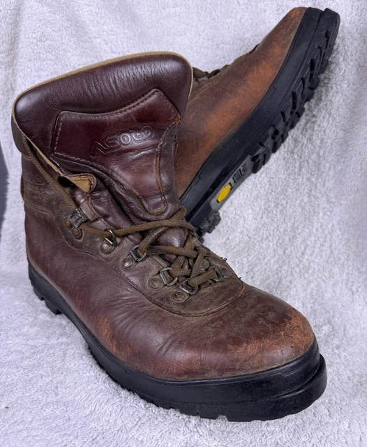 MENS ASOLO AFX 556 Vibram Brown Leather Hiking Boots Shoes  display picture 1
