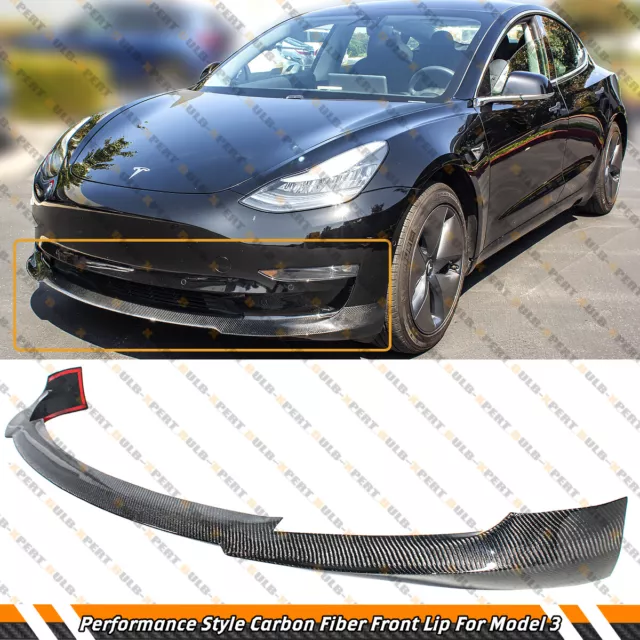 Car Front Lip Bumper Spoiler For Tesla Model S Plaid 2021-2023