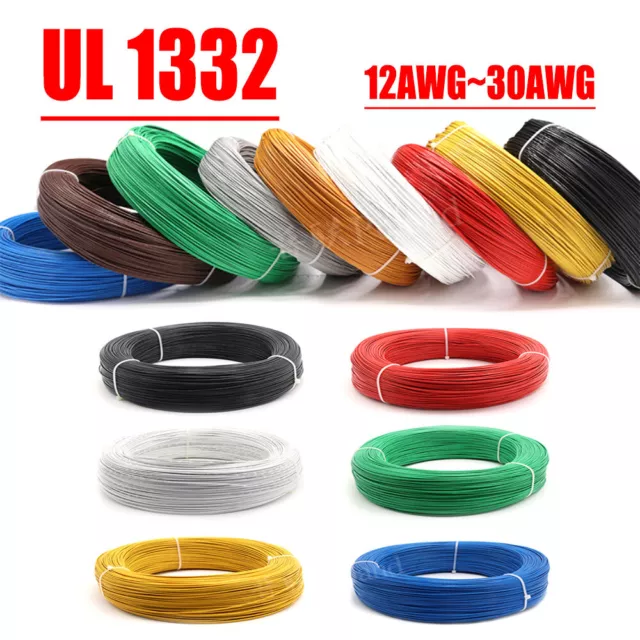UL 1332 Stranded Tinned Copper Cable PTFE FEP Insulated Wire 12AWG-30AWG