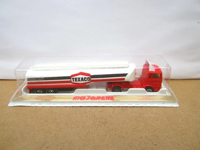 Camion Jouet Vintage Majorette Scania N°364 Avec Remorque Citernes Texaco - échelle 1:100