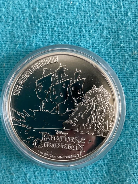 2021 Niue Disney Pirates Caribbean The Flying Dutchman 1oz Silver Mintage 15,000
