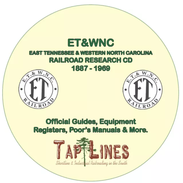 East Tennessee & Western North Carolina Rr -  Historical Research Scanned To Cd