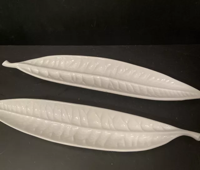 Michael Aram Champa Crackers/Olive Plates White Porcelain Trays