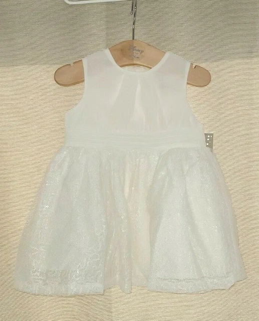 Mamas & Papas Sequin Organza Dress White 0-3 months Christening Wedding RRP £39